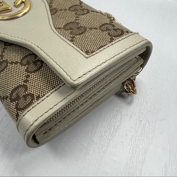 Gucci Beige and Gold Chain Wallet Automatic Gucci - Picture 4 of 14